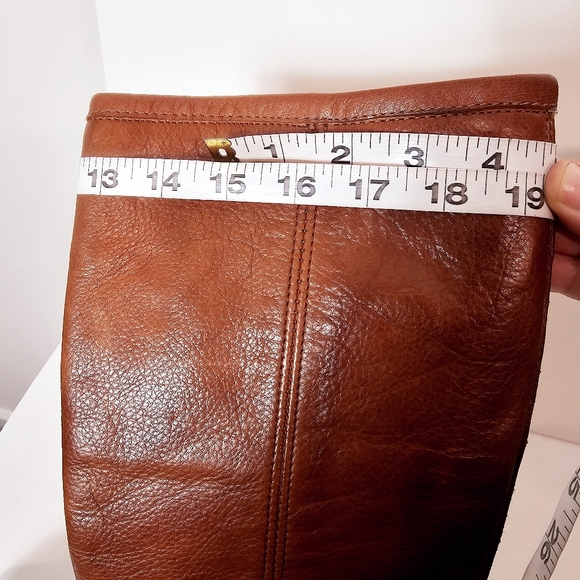 Frye Phillip Harness Tan Leather Full Zip Tall Riding Boot Size 8 - Picture 14 of 14